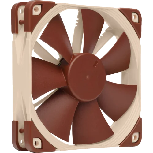 Кулер для корпуса/ Case Cooler Noctua NF-F12 5V PWM (120x120x25mm, 4-pin PWM, 54.97CFM, 22.4dBA, 1500RPM, Beige/Brown)