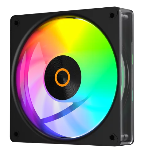 Вентилятор для корпуса Ocypus Gamma F12 Elite BK ARGB 3 IN 1, 120x120x25mm, 4-PIN PWM, 600-1800 RPM, 26 DBA MAX, HYDRO BEARING фото 4