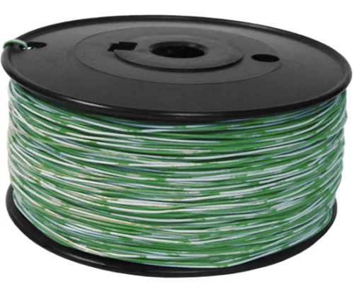 1-парный кроссировочный кабель, 24 AWG, бухта 500 метров, бело-зеленый (TWT-CRS1PAIR-GN)