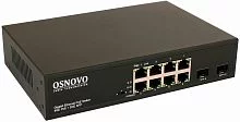 PoE Коммутатор OSNOVO SW-80802(150W) PoE коммутатор Gigabit Ethernet на 8 RJ45 + 2 SFP порта. Порты: 1 x GE (10/100/1000Base-T) с PoE (до 60W, A+B) + 7 x GE (10/100/1000Base-T) с PoE (до 30W), 2 x GE SFP (1000 Base-