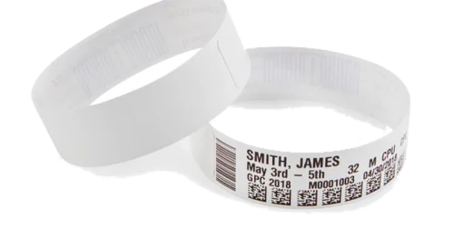 Упаковка браслетов (6 рулонов в упаковке) Zebra Wristband, Polypropylene, 25.4x279.4mm; DT, Z-Band Direct, Coated, Permanent Adhesive, 1in (25.4mm) core, 200/ roll, 6/ box (10005008)