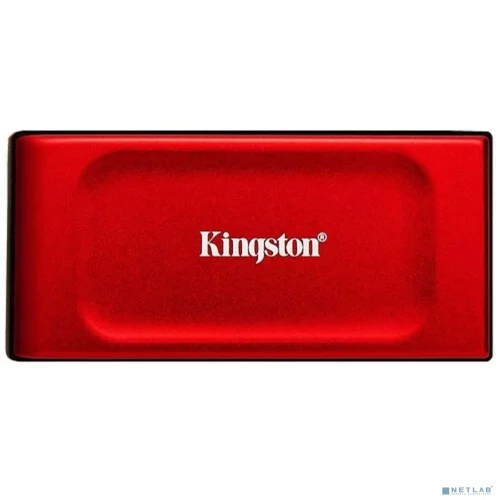 Твердотельный накопитель/ Kingston External SSD XS1000, 1000GB, Type-C/A, USB 3.2 Gen 2, R/W 1050/1000MB/s, 70x33x14mm, 29g., Red (12 мес) (SXS1000R/1000G)