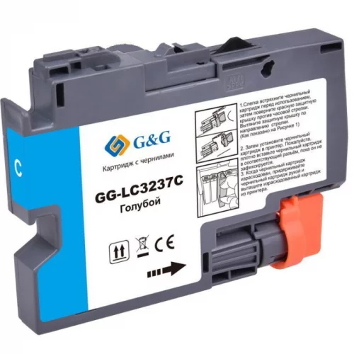 Картридж струйный G&G GG-LC3237C голубой 18.4 мл. для Brother HL-J6000DW/ J6100DW фото 2