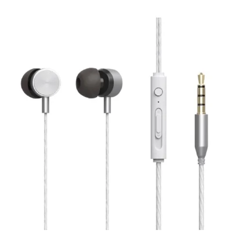 RITMIX RH-127M Silver {10 мм, 20-20000 Гц, 32 Ом, 95 дБ ± 3 дБ, мик: -42 дБ ± 3 дБ, Jack 3,5 мм, 1,2 м, регулировка громкости, металлический корпус + пластик} (80000777)