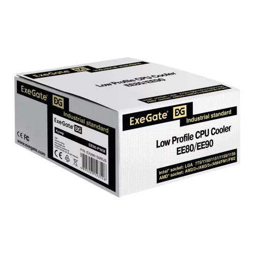 Exegate EX286150RUS Кулер ExeGate EE90-PWM (Al, LGA 775/ 1150/ 1151/ 1155/ 1156/ 1200/ 1700/ A­M2/ AM2+/ AM3/ AM3+/ AM4/ FM1/ FM2/ 754/ , TDP 75W, Fan 90mm, PWM, 800-2400RPM, Hydro bearing, 4pin, 11-24db, 215г, с те фото 6