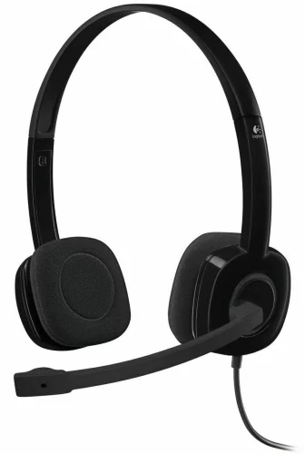 Гарнитура Logitech H151, черная, 1 x 3.5мм, элементы управления на кабеле, кабель 1.8м (981-000590)
