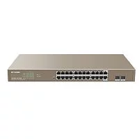 IP-COM G3326P-24-410W Коммутатор управляемый PoE, 24 порта, 24x1 Гбит/ с, SFP 2x1 Гбит/ с, PoE 24x30Вт (до 370Вт)
