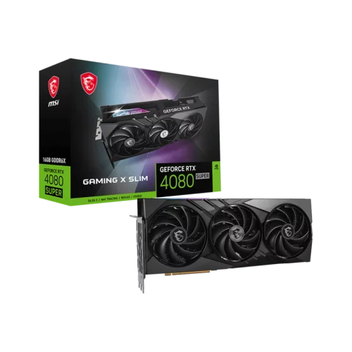 Видеокарта/ VGA MSI NVIDIA GeForce RTX 4080 SUPER 16G GAMING X SLIM 16GB, GDDR6X/256-bit, PCIe 4.0, 2xHDMI 2.1, 2xDP, 3.1-slot