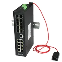 Промышленный PoE коммутатор Gigabit Ethernet OSNOVO SW-808010/ILS(port 90W,720W) ПРОЕКТНАЯ МОДЕЛЬ, ЦЕНЫ ПО ЗАПРОСУ; Промышленный управляемый (L2+) Ultra PoE коммутатор Gigabit Ethernet на 8GE PoE + 10 GE SFP порта с функцией мониторинга температ