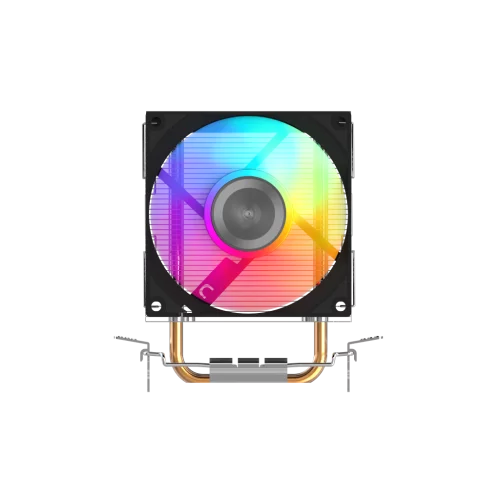 Кулер для процессора/ CPU Cooler SAMA X20 (120W, 4-pin PWM, 123mm, 2x6mm, RGB, 1x92mm, 54.6CFM, 31.2dBA, 2700RPM, S: 1851/ 1700/ 1200/ 115X, AM5/ AM4, silver) (X20-XXWNYXOX-G)