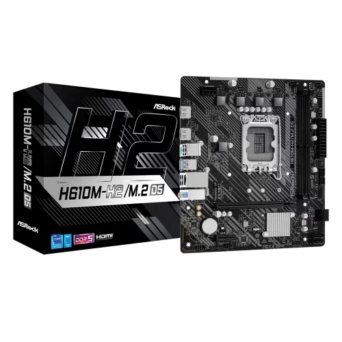 ASROCK H610M-H2/ M.2 D5, LGA1700, H610, 2*DDR5, HDMI+DP, 4xSATA3 6.0 (RAID), M.2 Socket, USB 3.2, USB2.0, mATX (H610M-H2/M.2 D5)