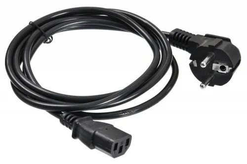Кабель Buro BU-PCAB-ZP2 IEC C13 Евровилка угловой 5м черный (пакет)