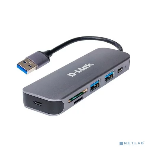 Концентратор/ DUB-1325 USB3.0 Hub, 2xUSB3.0 + USB-C, SD/microSD Card Reader (DUB-1325/A2A)