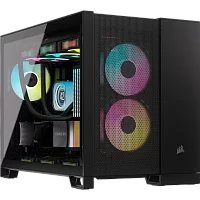 Корпус без блока питания/ Case Corsair 2500D Airflow, Midi-Tower, TG, no fan, 2xUSB-A 3.2, 1xUSB 3.2 Type-C, mATX, mITX Black (CC-9011263-WW)