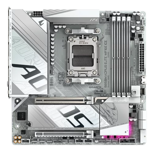Материнская плата Gigabyte B850M A ELT WF6E ICE SocketAM5 AMD B850 4xDDR5 mATX AC`97 8ch(7.1) 2.5Gg RAID+HDMI