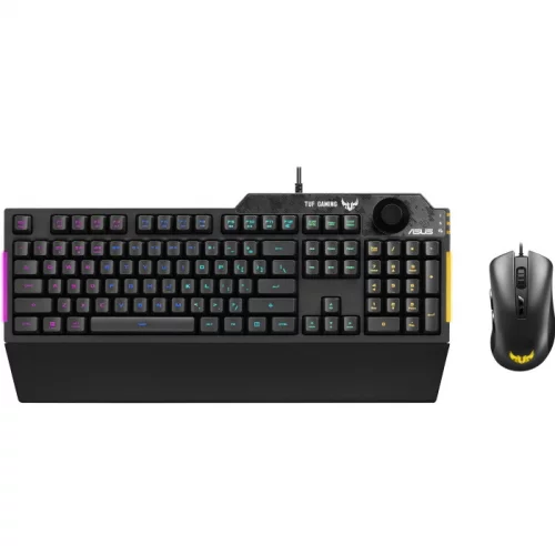 Клавиатура и мышью Asus TUF Gaming Combo K1 + M3 (90MP02A0-BCRA00) (90MP02A0-BCRA00) Клавиатура и мышью Asus TUF Gaming Combo K1 + M3, Wired, USB, RGB, 1,8m, 7000dpi (90MP02A0-BCRA00)