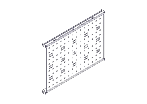 Фиксированная полка Systeme Electric, серия Uniprom, 1U, 650мм, 120кг (UT8122)