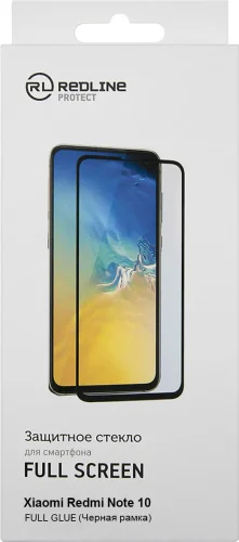 Защитное стекло для экрана Redline УТ000024054 черный для Xiaomi Redmi Note 10/ 10s прозрачная фото 2