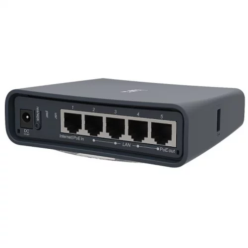 Маршрутизатор/ hAP ac lite TC Dual-Concurrent 2.4/5GHz AP, 802.11ac, Five Ethernet ports, PoE-out on port 5, USB for 3G/4G support, universal tower case (RB952UI-5AC2ND-TC) фото 3
