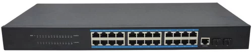 Коммутатор Gigabit Ethernet OSNOVO SW-72402/L2 Управляемый (L2+) коммутатор Gigabit Ethernet на 26 портов.Порты: 24 x GE (10/100/1000Base-T) + 2 x GE SFP (1000Base-X), Консольный порт; Уровень управления L2 (Full managed); Подде
