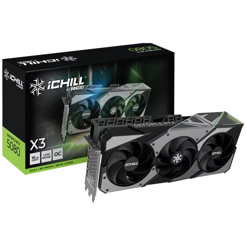 Видеокарта INNO3D RTX 5080 iChill Х3/ / RTX5080, HDMI, DP*3, 16G,D7 (C50803-16D7X-176069R)
