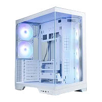 Корпус ZALMAN D50, ATX, WHITE, WINDOW, 1xCombo (2.5" or 3.5"), 1x2.5", 2x3.5", 1xUSB TYPE-C, 2xUSB3.0, SIDE 3x120 ARGB, REAR 2x120 ARGB (D50 WHITE)