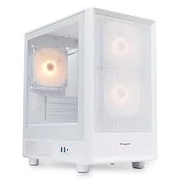 Корпус без блока питания/ HSPD M310, Mesh Mini-tower, White, TG, 0.4 SPCC, 3x120mm ARGB mATX, mITX 180/280/160mm 1x2.5", 1x3.5", 4xPCI 2xUSB-A 3.0 452x277x418mm (M310-TGWH-ARGB)
