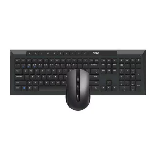 RAPOO Клавиатура+мышь беспроводная 8210M-BL, цвет - черный (13580)