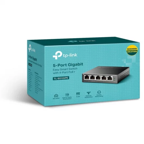 Коммутатор TP-Link Easy Smart TL-SG105PE 5x RJ-45 (TL-SG105PE) фото 3