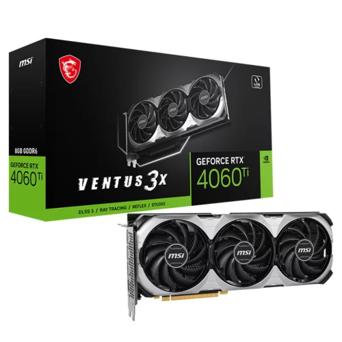 RTX4060Ti VENTUS 3X 8GB 128-bit DPx3 HDMI 3FAN RTL (RTX 4060 TI VENTUS 3X 8G)