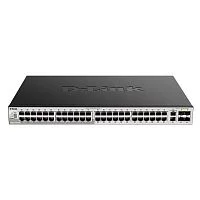 Коммутатор/ DGS-3130-54TS Managed L3 Stackable Switch 48x1000Base-T, 2x10GBase-T, 4x10GBase-X SFP+, Surge 6KV, CLI, 1000Base-T Management, RJ45 Console, USB, RPS, Dying Gasp (DGS-3130-54TS/B1A)
