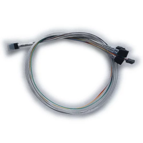 Кабель DiliVing DL-0591, Internal SFF8643-to-4*SATA+SB ( HDmSAS (прямой) -to- 4*SATA(прямой)+SideBand) Crossover, 75 cm