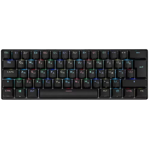 Клавиатура Royal Kludge RK61 Black USB/ 2.4 GHz/ Bluetooth, RGB, Hot Swap, Red switch (RK61 BLACK (RED SWITCH))