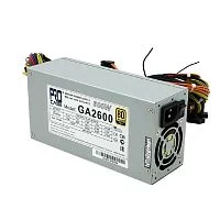 Procase GA2600 Блок питания ATX 2U 2FAN (600W), 80+ Gold, 200*100*70mm, Активный PFC, +5B=20A, +12B=50A, +3,3B=20A, 5VSB=3.5A, -12B=0.3A, Защита от перегрузки 105-150%, Входное напряжение 160-240В