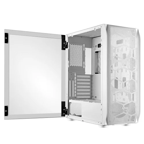 Ginzzu GL185 White боковая дверца закаленное стекло на петлях на магнитах (GL 185) фото 2
