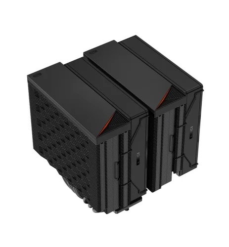 Кулер для процессора/ CPU Cooler PCCooler RT620 Digital BK (250W, 4-pin PWM, LED temp., 157mm, Al/Cu, 6x6mm, 2x120mm, 73.32CFM, 34.9dBA, 2200RPM, S: 1851/1700/1200/115X, AM5/AM4, black) фото 6
