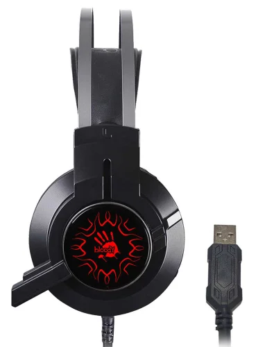 Наушники с микрофоном A4Tech Bloody J437 черный 1.8м мониторные USB оголовье (J437) (J437#MLN) фото 4