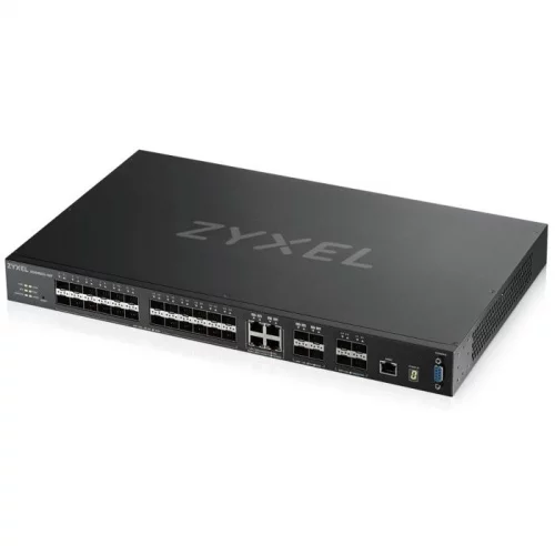 Коммутатор/ ZYXEL ZYXEL XGS4600-32F L3 Managed Switch, 24 port Gig SFP, 4 dual pers. and 4x 10G SFP+, stackable, dual PSU (XGS4600-32F-ZZ0102F)