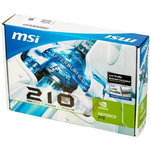 Видеокарта/ VGA MSI NVIDIA GeForce 210 1GB, DDR3/64-bit, PCIe 2.0, 1xD-Sub, 1xDVI-D, 1xHDMI 2.0, 1-slot (N210-1GD3/LP) фото 4