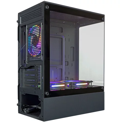 Ginzzu CL475 mATX FAN 3*12LC4 передняя панель Стекло фото 3
