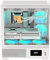 Корпус Formula V Line Crystal E1 White, ATX, TYPE-C*1, USB3.0*2, Switch Display Panel