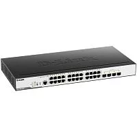 Коммутатор/ DGS-3000-28LP/B Managed L2 Switch 24x1000Base-T PoE, 4x1000Base-X SFP, PoE Budget 193W, Surge 6KV, CLI, RJ45 Console, RPS, Dying Gasp (DGS-3000-28LP/B1A)