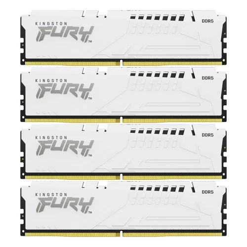 Модуль памяти Kingston 128GB DDR5 5200MHz DIMM FURY Beast White (4х32gb), CL40 (KF552C40BWK4-128)