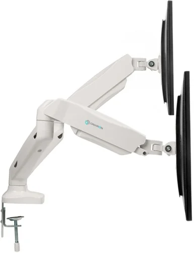 Настольный кронштейн-газлифт для двух мониторов ONKRON G160 белый (G160W) фото 2