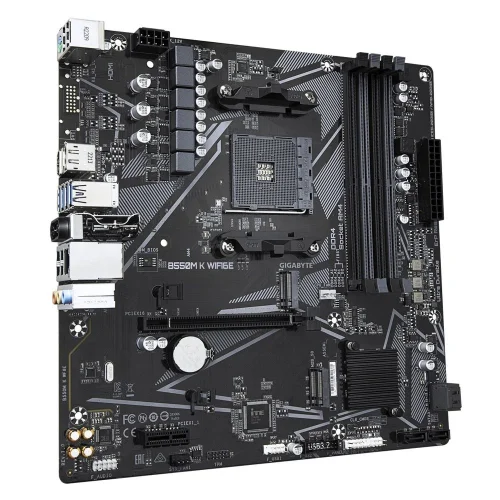 Материнская плата Gigabyte B550M K WIFI6E B550, AM5, 4xDDR4, 1*PCI-Ex16,2*M.2, 6*USB3.2Gen1, 6*USB2.0, 4*SATA3.0, 1G, DP, HDMI, ATX, RTL (B550M K WF6E) фото 3