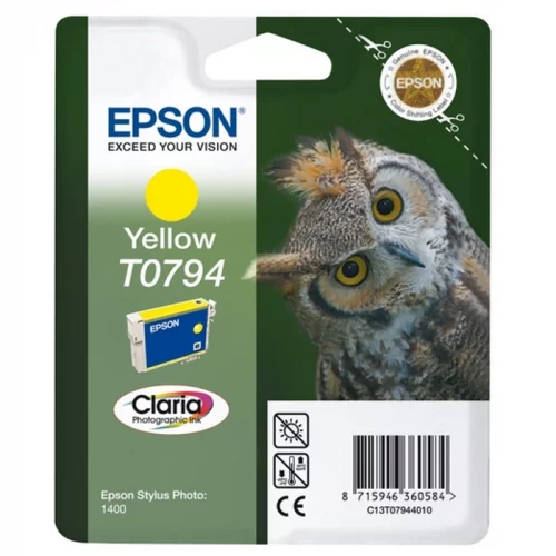 Картридж EPSON T0794, желтый, 885 стр., повышенной емкости, для P50/PX660/PX820/PX830 (C13T07944010)
