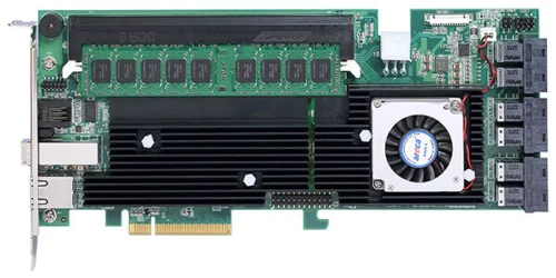 RAID-контроллер Areca ARC-1883ix-24 PCIe 3.0 x8 Full Profile, SAS/ SATA 12G, RAID 0,1,5,6,10,50,60, 28port (6*int SFF8643 + 1*ext SFF8644), Cache 2GB (up to 8GB), RTL {5}