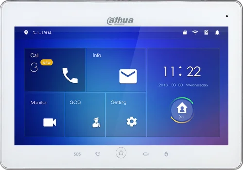 Монитор видеодомофона IP 10 дюймовый DAHUA (DHI-VTH5241DW-S2)