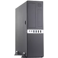 Корпус с блоком питания 300Вт./ Сase Foxline mATX Desktop 300W, 2xUSB3.0, 2xUSB2.0, toolless, Black, 8cm. fan, powercord (FL-203-TFX300S)
