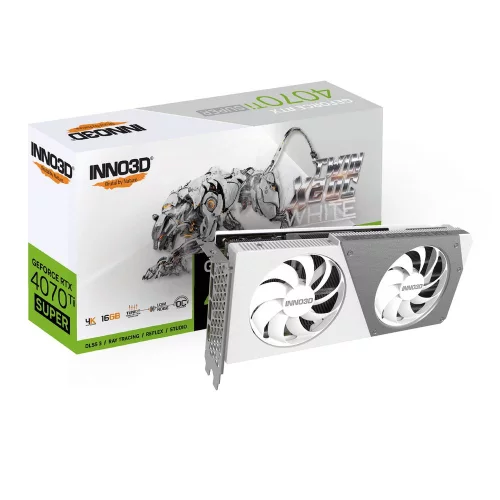 INNO3D RTX 4070 Ti Super Twin X2 OC WHITE/ / RTX4070Ti Super, HDMI, DP*3, 16G,D6X (N407TS2-166XX-186156W)